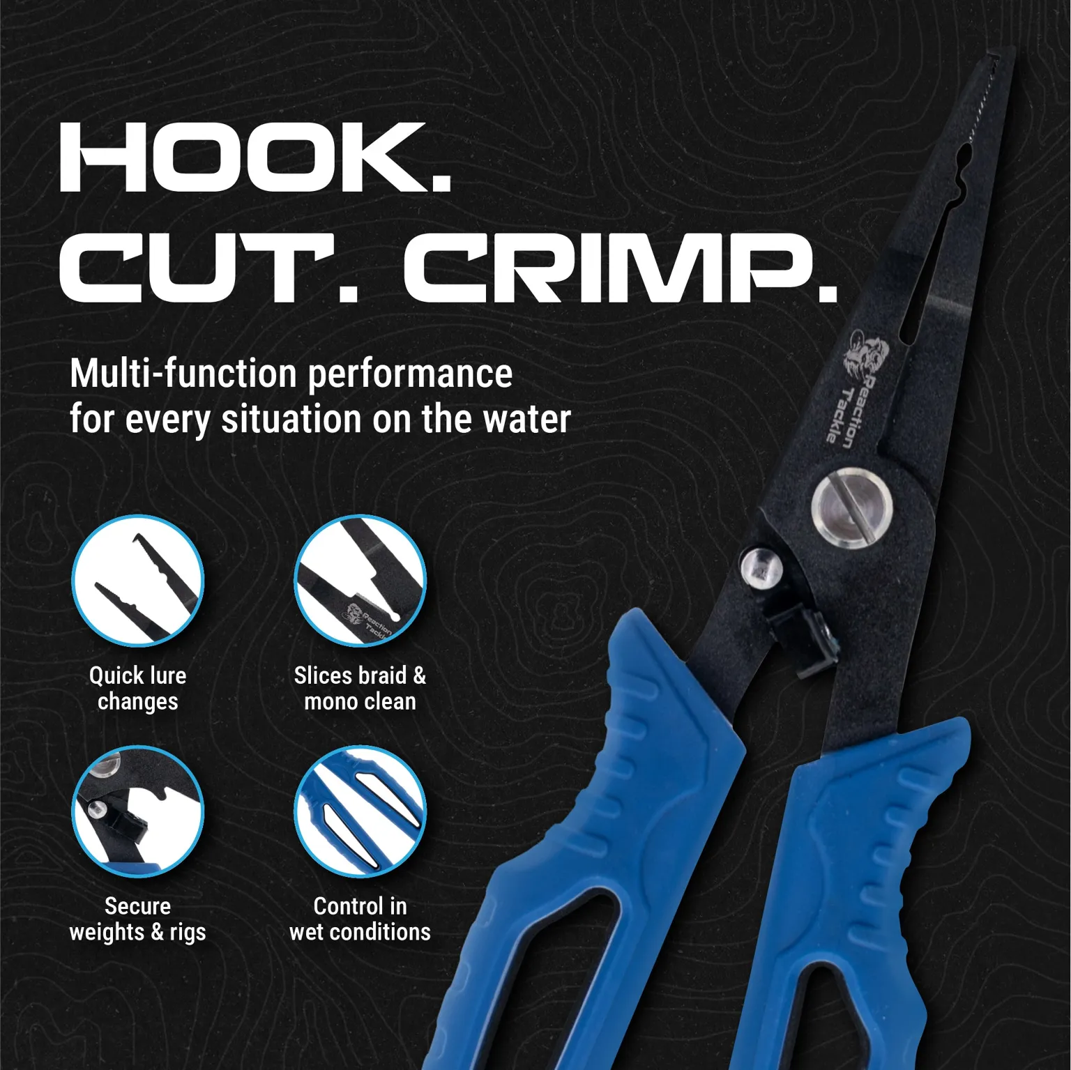 Reaction Tackle 7-Piece Fishing Tool Kits, Saltwater & Freshwater Gear - NEW